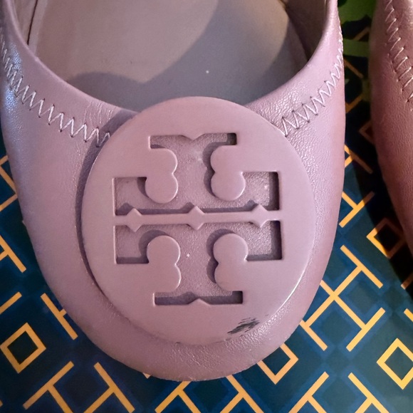 Tory Burch Pink Ballet Flats with Signature Logo - Picture 3 of 7